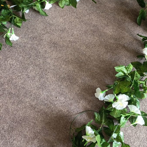 Marhome artificial ivy garlands with white-pink flowers, pack of 5