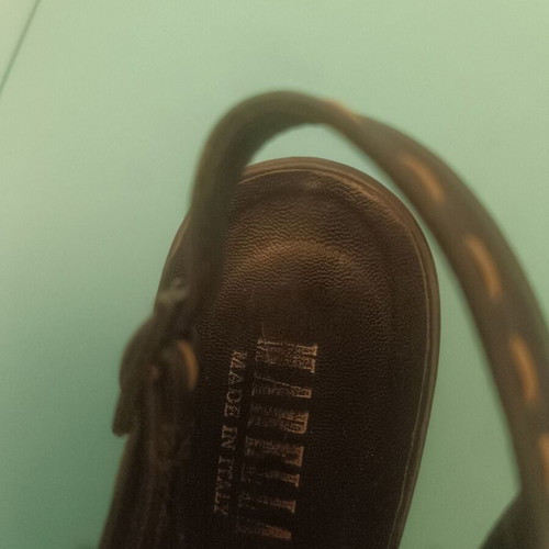 Marella black leather sling back pumps size 39 used with medium heel