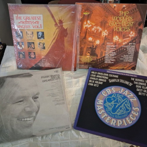 4 LP records like new from great artists of the 60s, 70s, and 80s