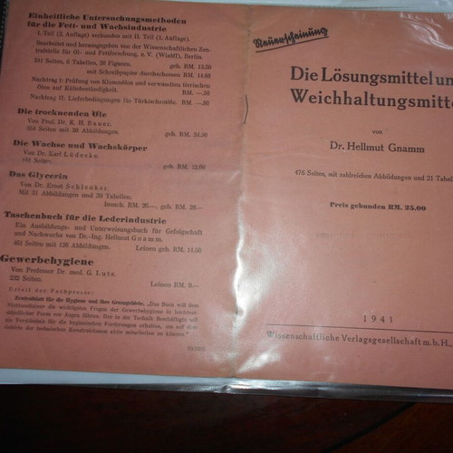 Physical Chemistry used bibliographic pamphlets 1931-1941