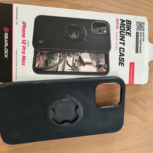 iPhone 12 Pro Max Gearlock case used for bicycle mount