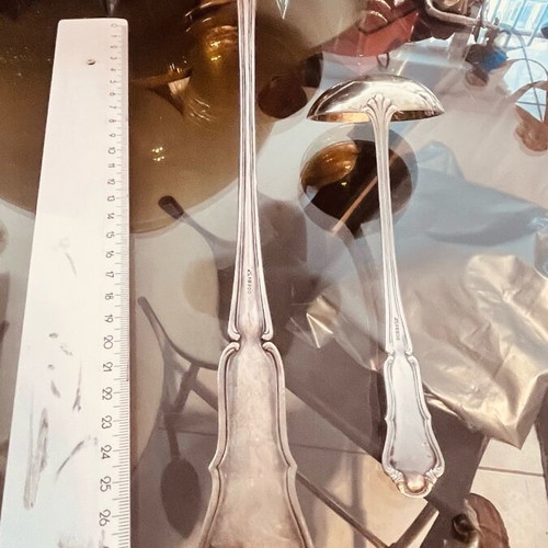 Silver 800 German Serving Spoons like new