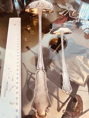 Silver 800 German Serving Spoons like new