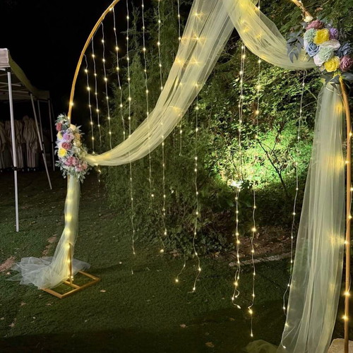 Wedding arch with decoration and lighting like new