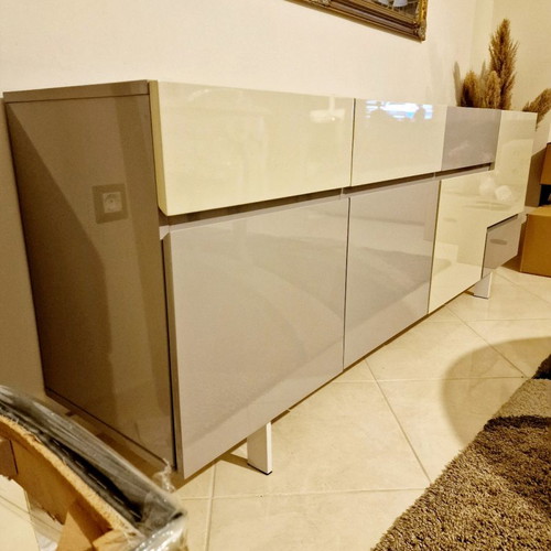 Milanode Italian buffet new, solid lacquered wood 2m × 45cm