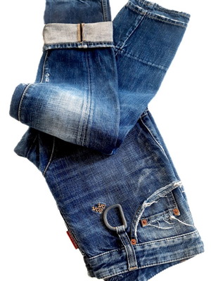 Dsquared2 Tidy Biker τζιν μεταχειρισμένο, σκούρο μπλε washed, μέγεθος IT 44