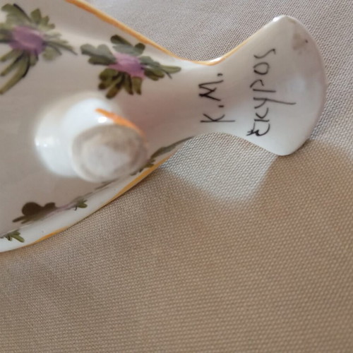 Old Skyrian handmade candlestick by Kalliopi M Nikolaou, like new