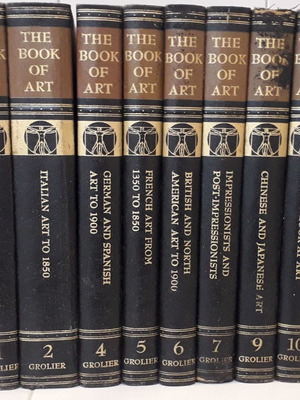 The Book of Art used, pictorial encyclopedia of painting and sculpture, 8 volumes