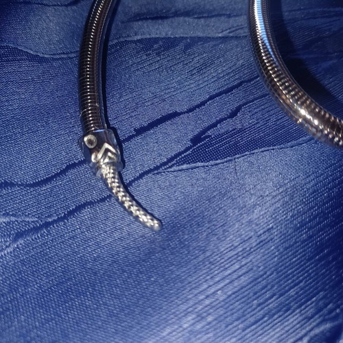 Vintage multipurpose snake necklace silver, like new