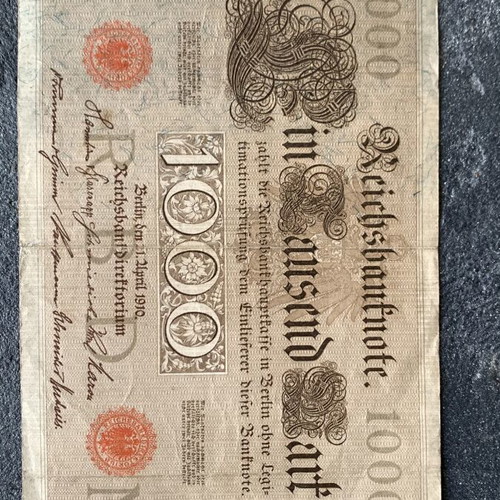 Banknote used, as shown