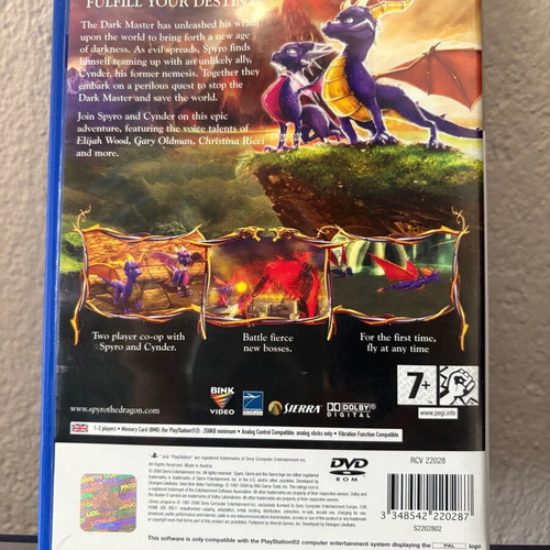 The Legend Of Spyro Dawn Of The Dragon PlayStation 2 like new