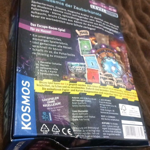 Kosmos Exit das Spiel Die Akademie der Zauberkünste new German board game