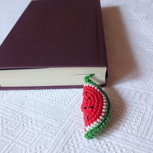 Watermelon Crochet Bookmark new, handmade