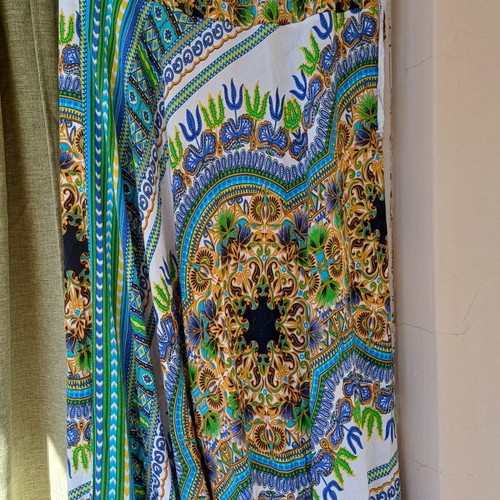 Salvari cotton pants like new, white and multicolor