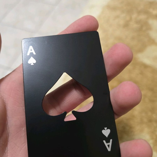 Playing card shaped bottle opener like new