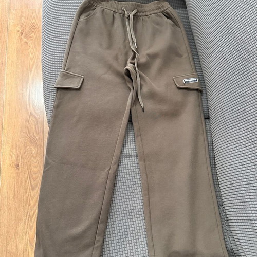 Cargo pants brown size S/M like new, elastic waist with drawstring