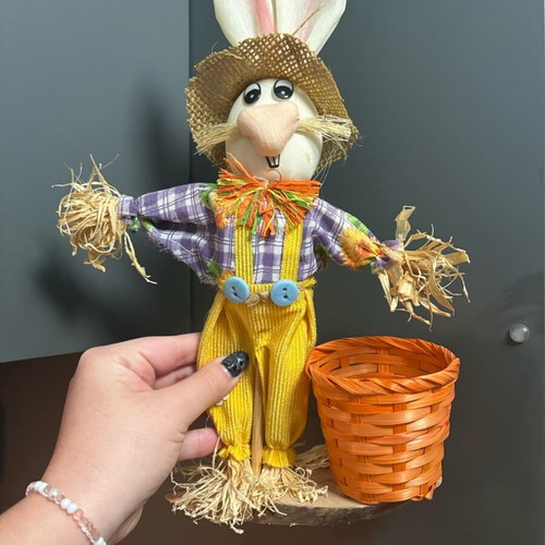 Easter Decorative Bunny like new with basket and egg