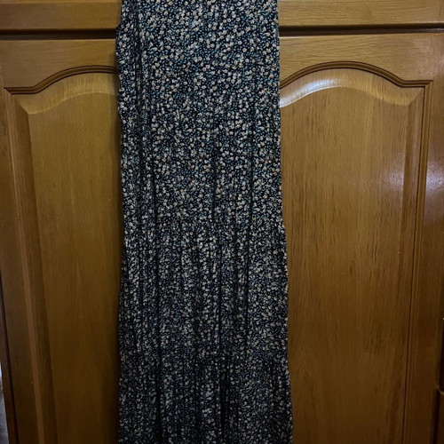 Namaste summer printed dress small like new, black and beige