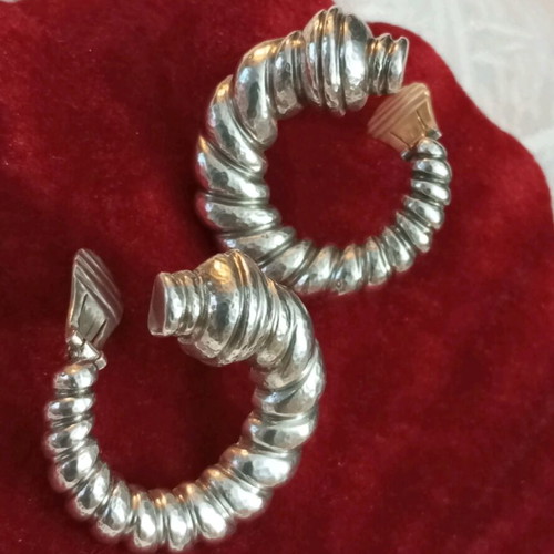 Zolotas silver earrings 950 like new with clips and studs option
