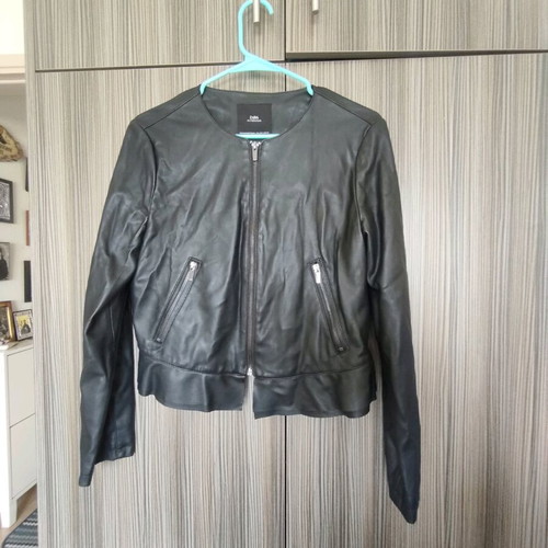 Leather jacket Zara large size like new, black
