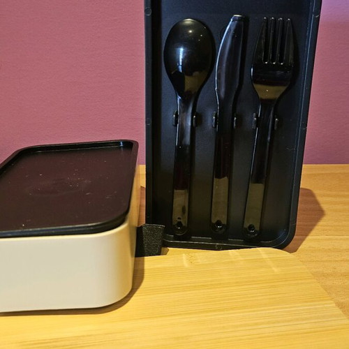 Bamboo lunchbox TerraNova new with two levels and bamboo lid