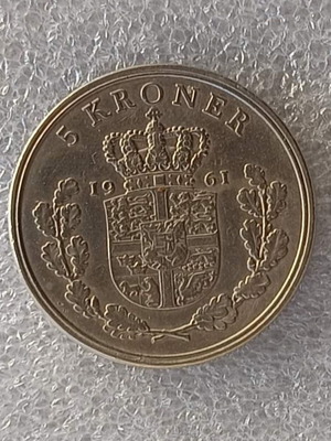 Denmark 1961 5 Kroner coin