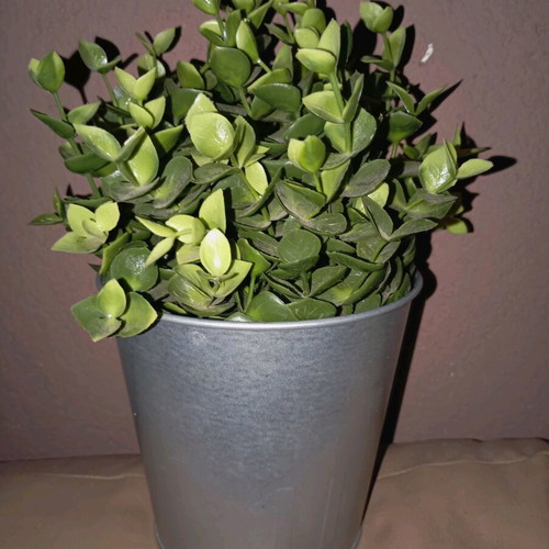 Artificial plant ÅKERBÄR IKEA like new in galvanized metal pot