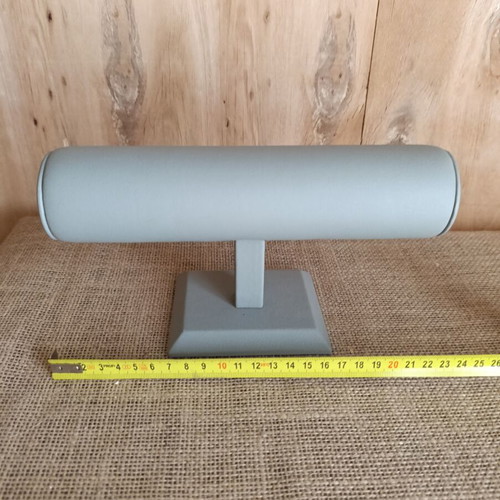 Jewelry and watch display stand leather with wood like new