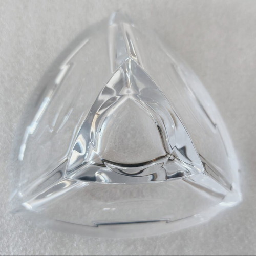 Crystal bowl and 2 ashtrays set new, heavy construction