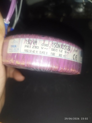 Toroidal Transformer Teca 150 VA used, 12 V AC output