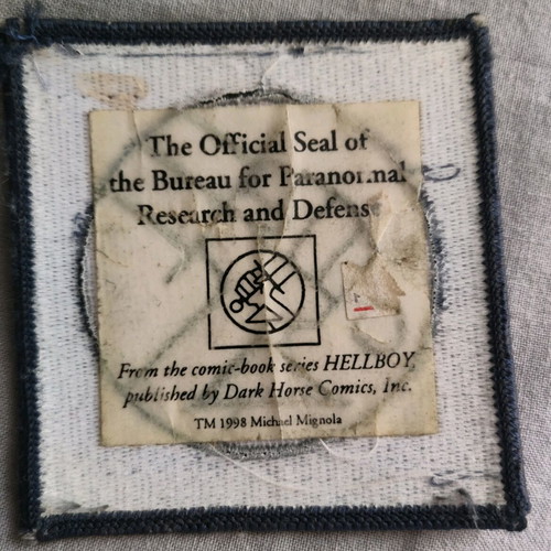 Hellboy Patch 1998 like new, agent patch Bureau of Paranormal Research and Defence