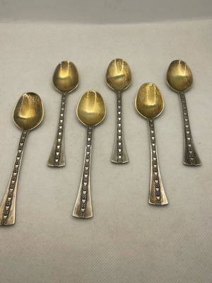 6 silver spoons used 0.916, 114 grams, USSR era