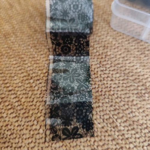 Nail foil like new, 9 rolls with lace designs