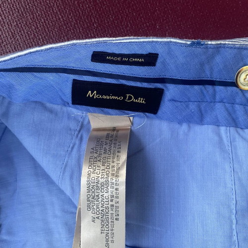 Massimo Dutti Bermuda shorts large, new, white and blue