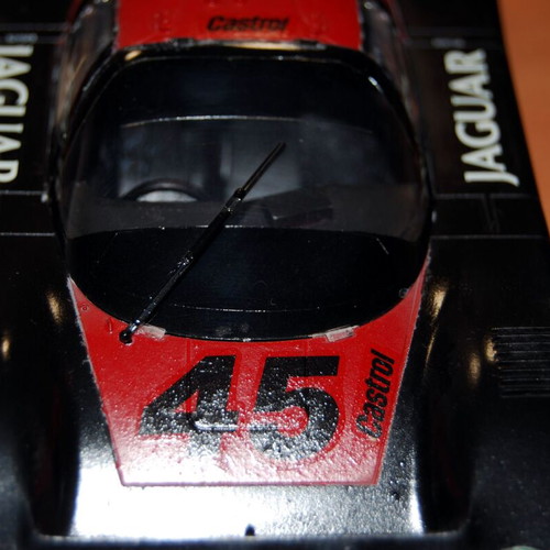 Jaguar XJR plastic model 1/24 new with wooden beech base