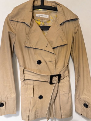 Zara short trench coat, beige, size S