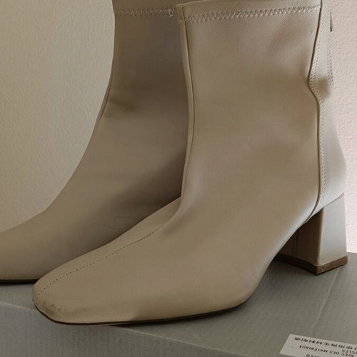Stradivarius boots with heels like new, size 38, cream