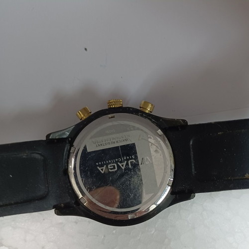 JAGA 10 ATM watch used, men's, black and gold