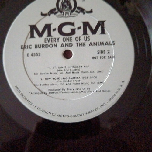 Eric Burdon & The Animals Every One Of Us LP used, rock