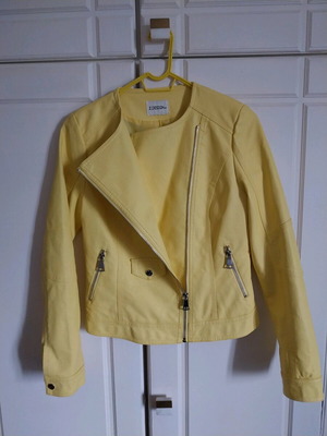 Z.Design faux leather jacket like new, yellow, size M