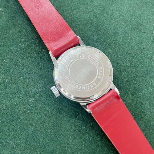 Midas Vintage mechanical wristwatch like new, white and red