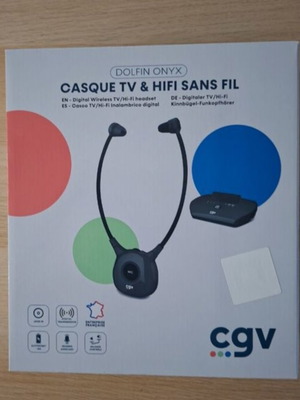 CGV Dolfin Onyx Wireless TV and Hi-Fi Headset Brand New