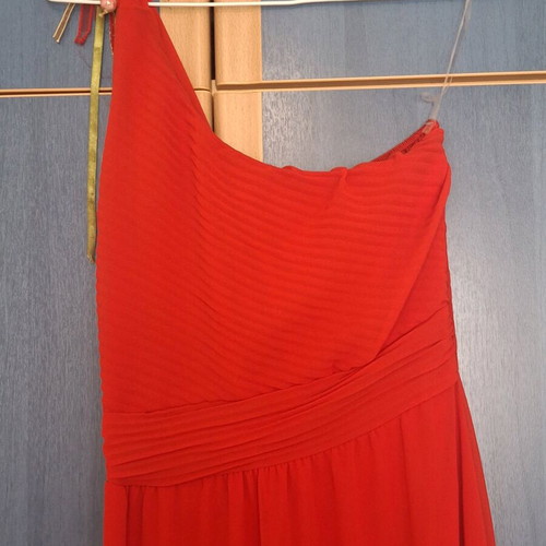 Red one-shoulder dress size large like new by Riviere