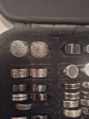 Stainless Steel Men's Rings No 12 like new, pack of 40