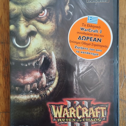 Warcraft 3 Reign of Chaos PC game used, Greek version