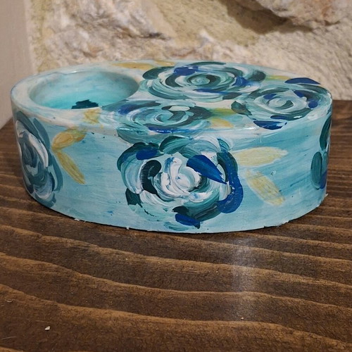 Small porcelain tealight holder handmade, made to order