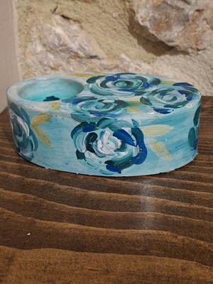 Small porcelain tealight holder handmade, made to order