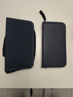 CD/DVD cases set of 2 used, blue, large and small