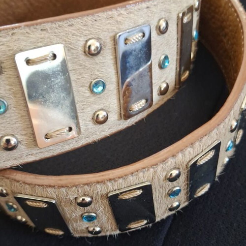 Karen Millen women's belt like new, genuine suede leather, beige, size 110