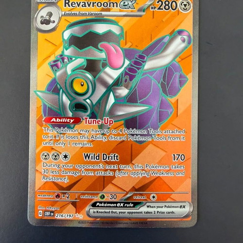 Revavroom EX Full Art Obsidian Flames 216 Pokemon TCG card